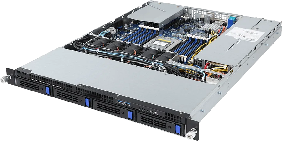 1U rack server with an AMD EPYC processor